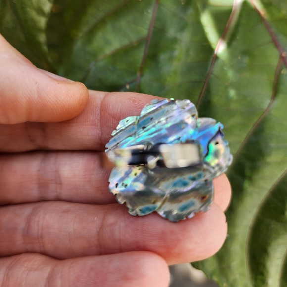 FP Jewelry Ring Natural Mother of Pearl Abalone Genuine Pearl Boho - Picture 8 of 11